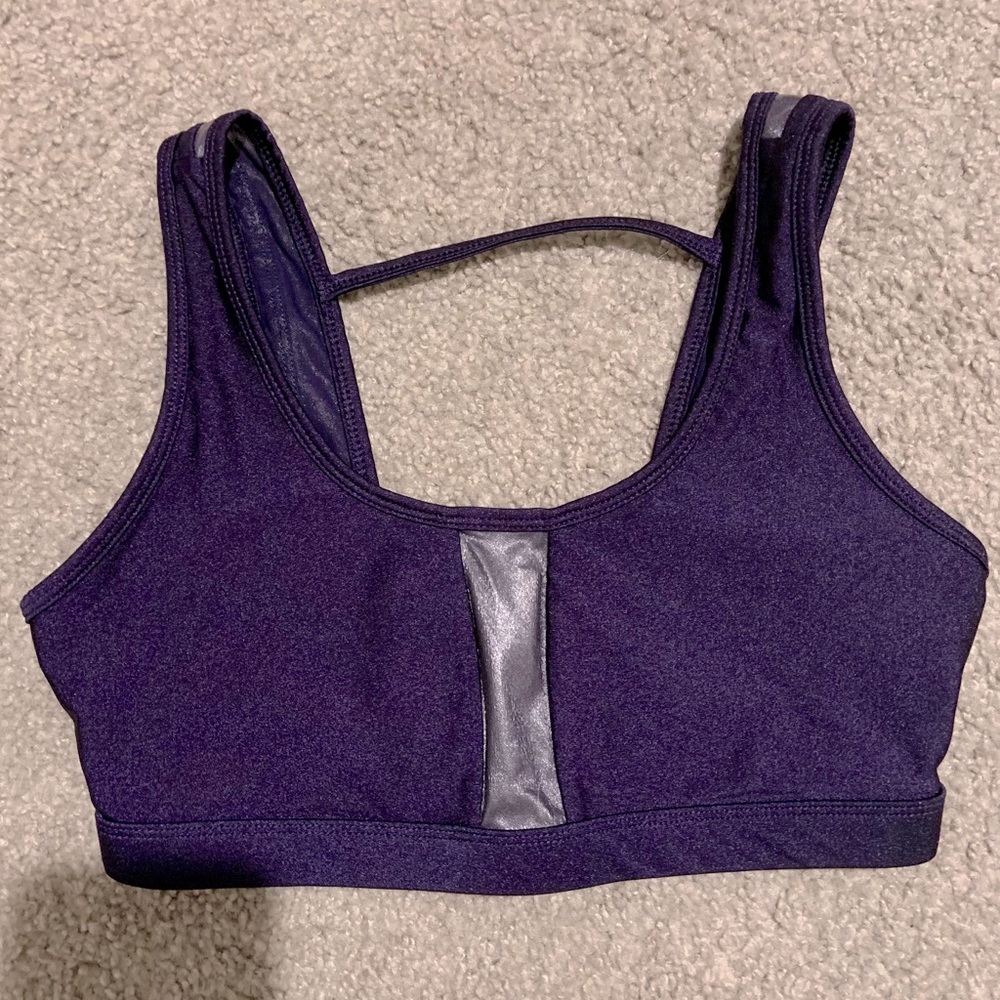Fabletics Purple Sport Bra Size Small Mesh Workout